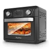 11QT Compact Air Fryer Toaster Oven, 1000W Convection Countertop Oven With Reference Menus, 2-Slice Toaster, Adjustable Time & Temperature
