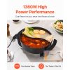 Electric Hot Pot 5 L Non-Stick Shabu-shabu Hot Pot With Divider For 6-10 People