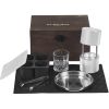 2.4" Ice Ball Press Kit, Aircraft Alum Alloy, Ice Block Mold, Large Mat, Tong, Drip Tray, One Glass