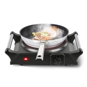 1 Thousand Power Electric Single Burner Portable Heating Hot Plate Stove Countertop RV Hotplate With 5 Temperature Stepless Adjustments Portable Handl
