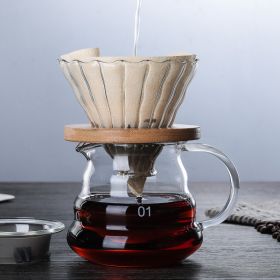 Pour-Over Drip Brew Coffee Maker, Heat Resistant, High Borosilicate Glass