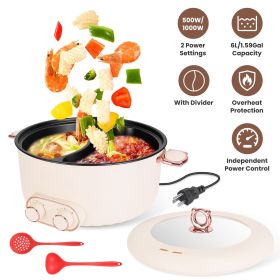 1.59 Gallon Dual-Flavor Hot Pot with Utensils