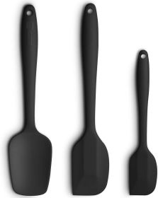 Set of 3 Silicone Spatulas, Ergonomic Handle, High Heat-Resistance, Non-Stick Spatula, Stainless Steel Core, Baking Tools, Kitchen Utensils