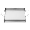 Stainless Steel Griddle, 17x13" Universal Flat Top Rectangular Plate, Gas Grill Griddle