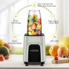 KOIOS 850W Countertop Blender for Shakes and Smoothies, Protein Drinks, Nuts, Spices, Fruit & Vegetables Drinks, Coffee Grinder for Beans, 11 Pieces