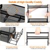 Utensil Caddy Metal Grill Caddy with Paper Towel Holders, Utensil Holder, Condiments Shelf for Grilling Tools Storage