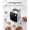 Upright Automatic Ice Cream Maker with Built-in Compressor, 2 Quart, No Pre-freezing Fruit Yogurt Machine, Stainless Steel Electric Sorbet Maker