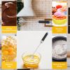 Stainless Steel Push Whisk - Easy to Use Manual Hand Mixer & Plunger Whisk - Make Froth