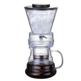 Cold Brew Coffee Maker with 2-Cup Container, Adjustable Ice Drip Glass Cold Dripper for Cold Brew Coffee