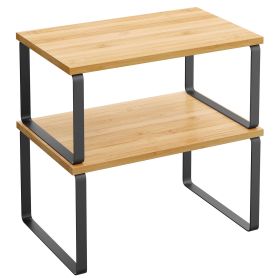2 Pack Cabinet Organizers Shelf, Spice Rack, Kitchen Counter Shelves, Kitchen Storage