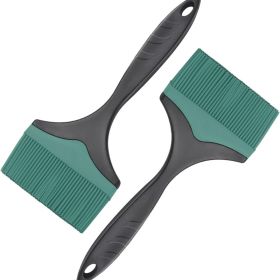 2-Pack Extra-Wide Silicone Grill Basting Brushes Green 3.95 Heat-Resistant Oil & BBQ Sauce Spreader