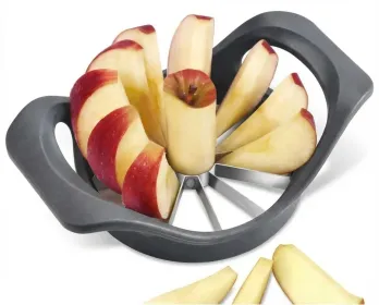 8-Wedge Stainless Steel Apple Slicer and Corer, Black