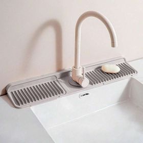 1pc Silicone Countertop Mat, Heat Resistant, Non Slip, Easy Clean Kitchen Accessory (Option: 23 x 5.5-NY Gray)