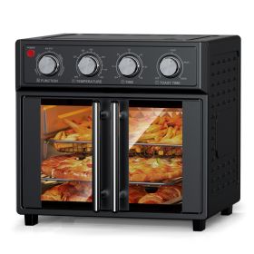 29.5 QT Multifunction Air Fryer Convection Toaster Oven, French Door, 1700W (Option: AFJ26ABLACK)